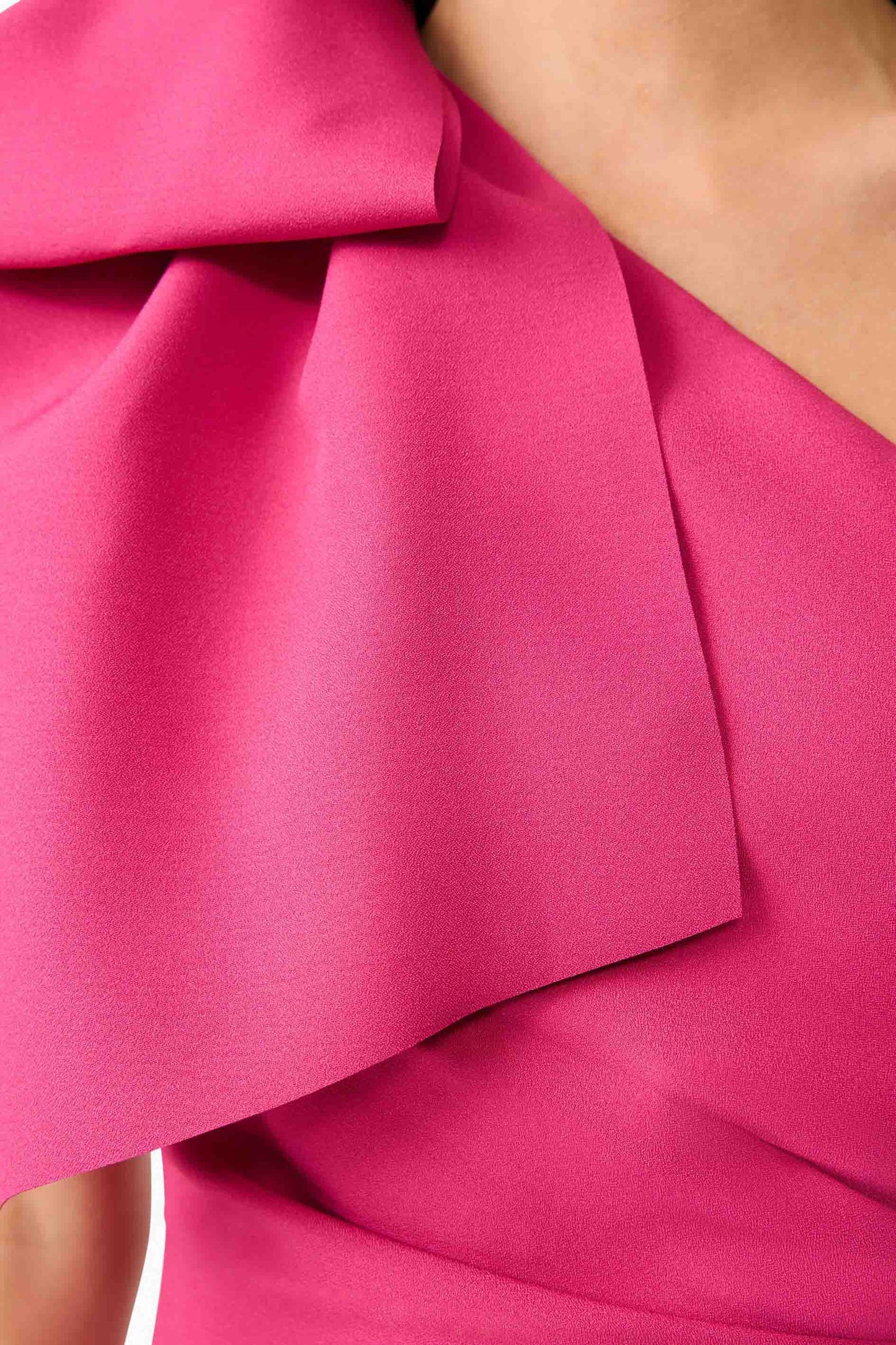 Elysie Asymmetrical Midi Dress in Pink
