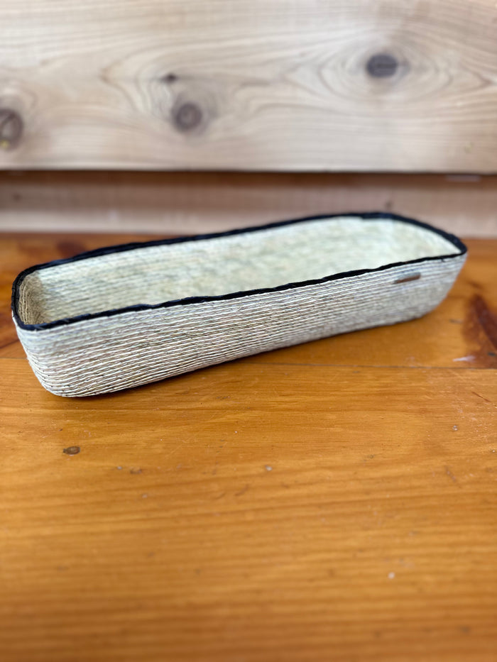 Rectangular Natural/Stripe Basket