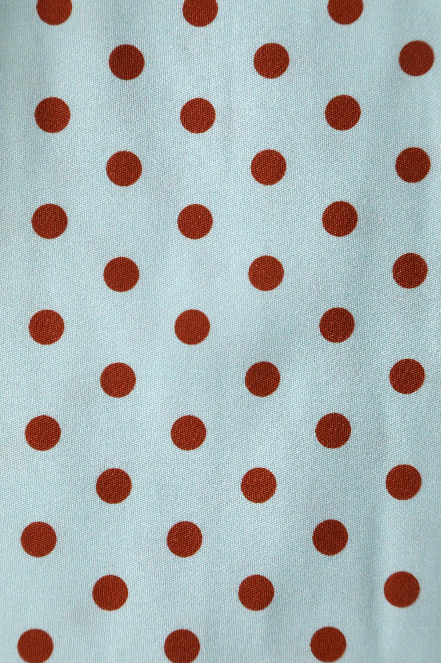 Lily Baby Blue Off-Shoulder Dress with Red Polka Dots