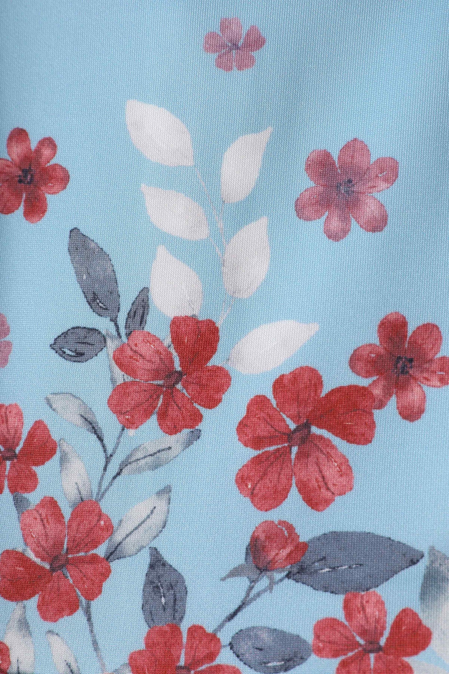 Amanda Blue Falling Flower Swing Dress