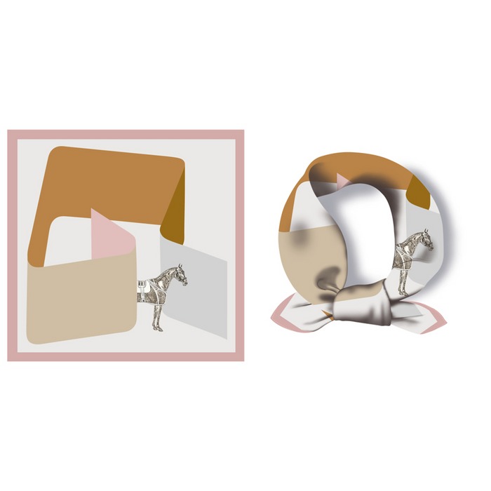 Bruna Pink Silk Scarf / 53cm