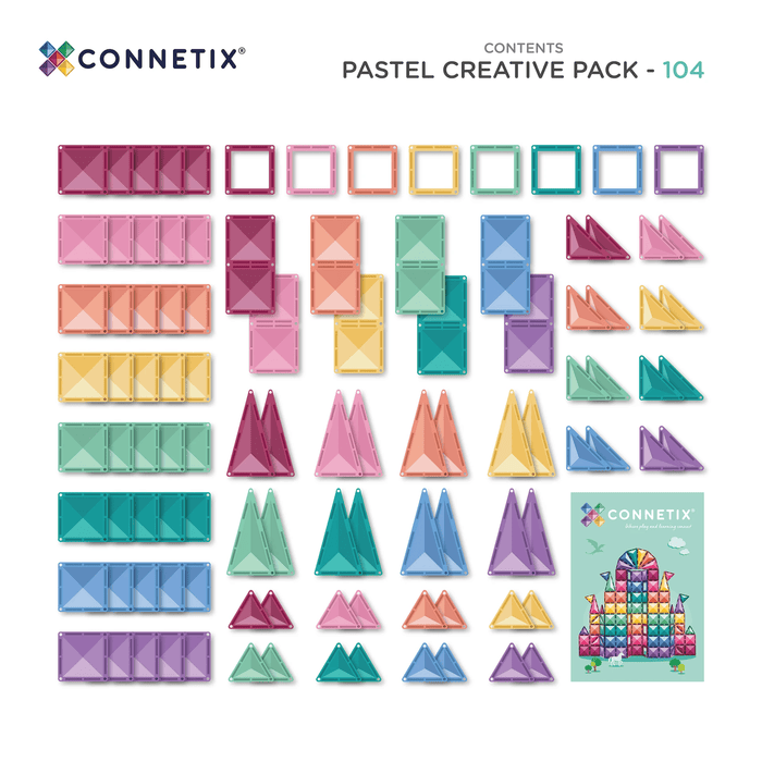 Connetix Pastel Creative Pack 104 Piece