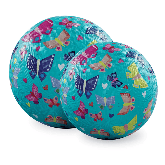 Crocodile Creek 7 Inch Playground Ball - Butterfly Rainbow Aqua