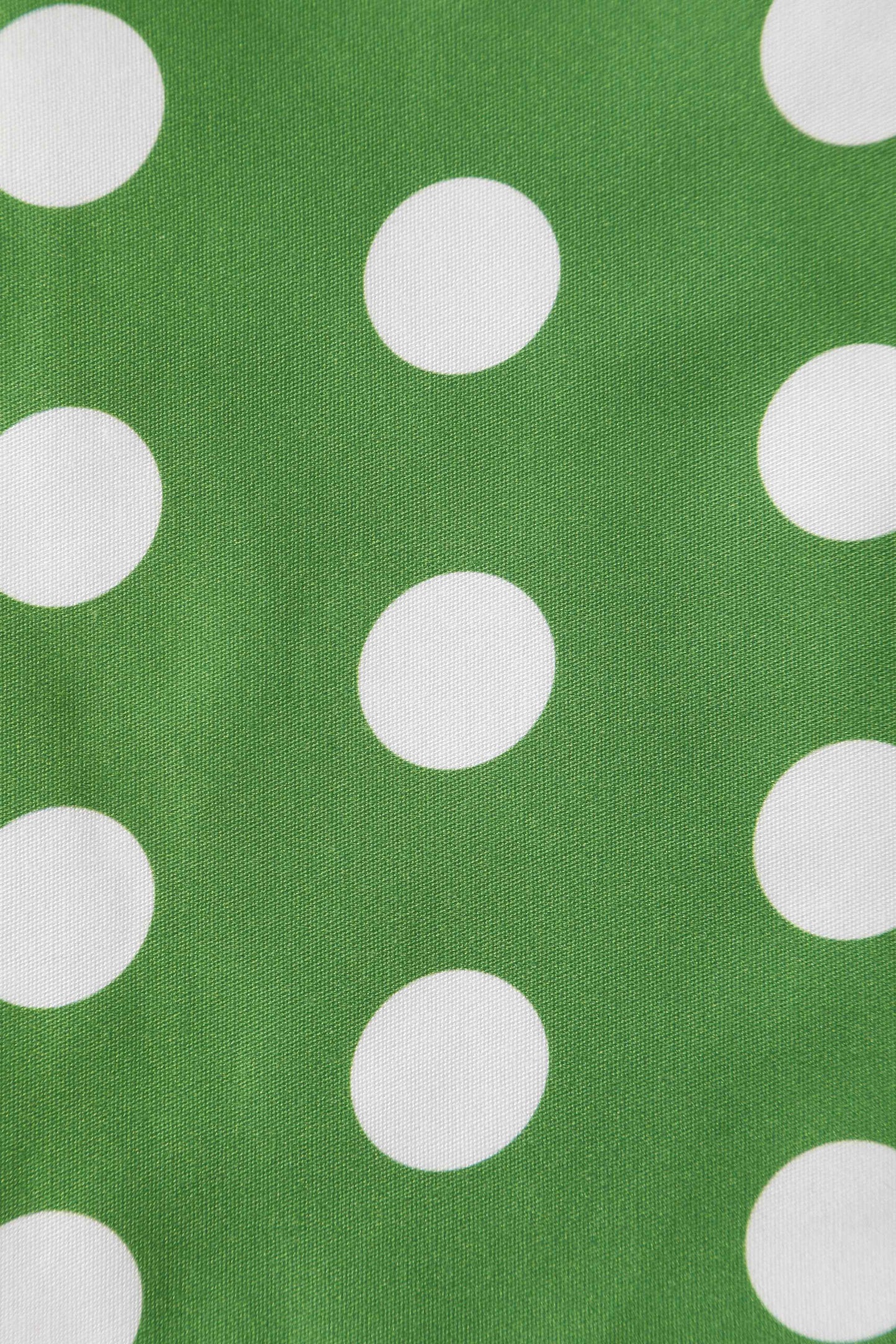 May Crossover Bust Green White Polka Dot Dress