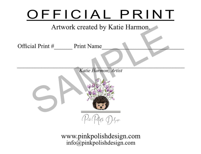 PinkPolish Design Art Prints "Be Mine" Watercolor Painting: Art Print