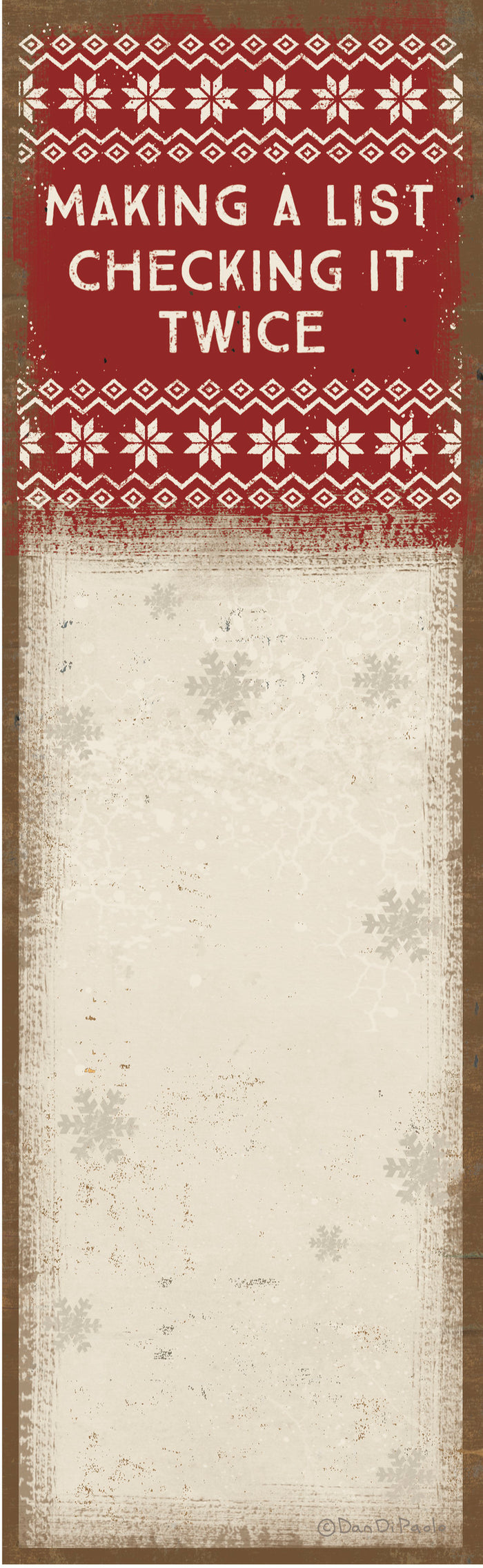 Magnetic Notepad for Christmas List "Making A List Checking It Twice" #100-C111