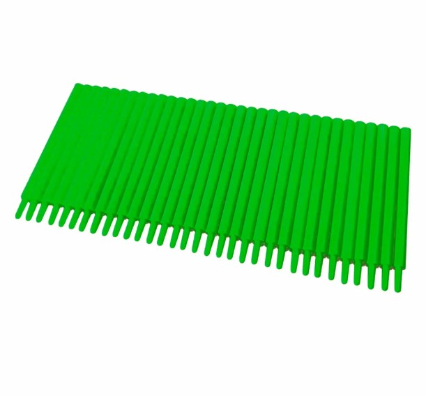 Sealing / ID plug for 0.25cc straw, 47mm long, green, not sterile, 100/pk