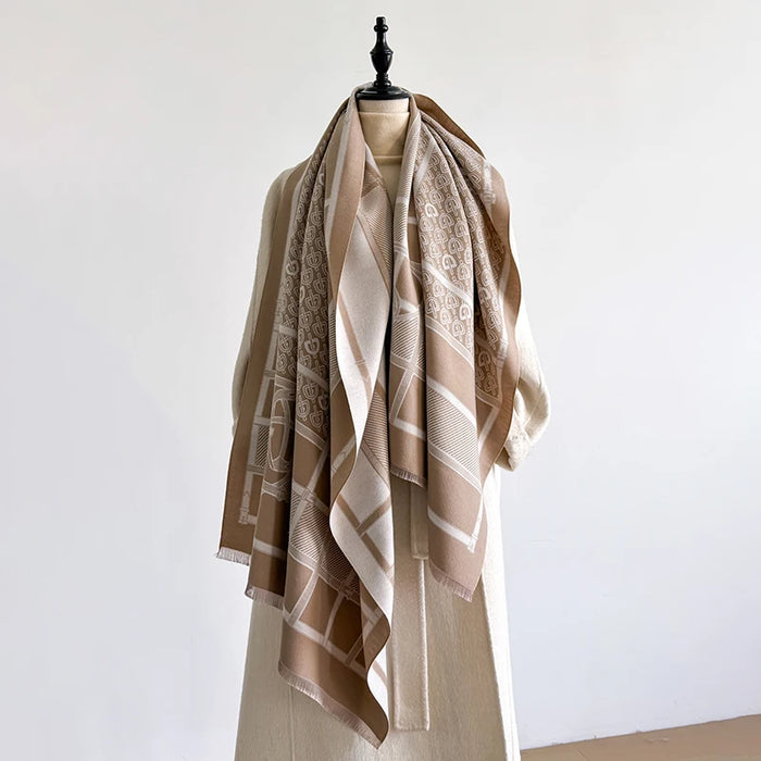 Seniga Pashmina Scarf Khaki