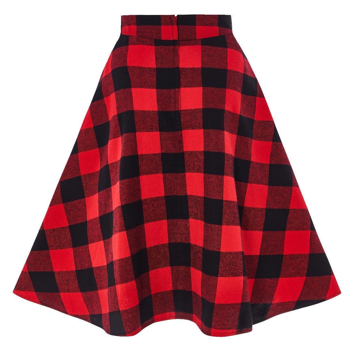 Joyce Rockabilly Red Tartan Swing Skirt
