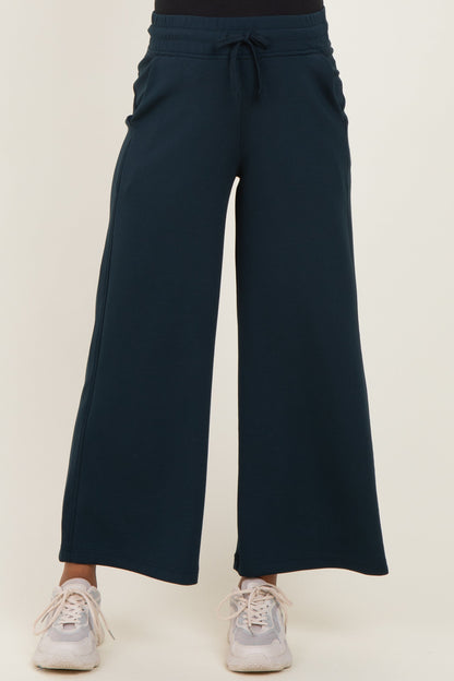 Navy Ankle Wide Leg Maternity Lounge Pants