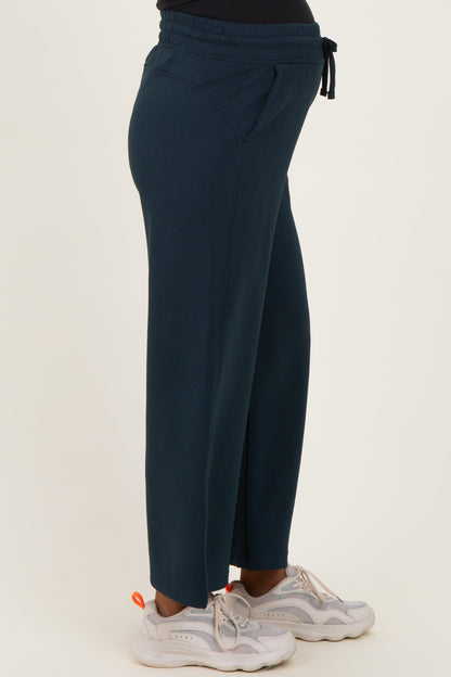 Navy Ankle Wide Leg Maternity Lounge Pants