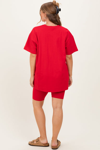 Ruby Biker Shorts Maternity Set
