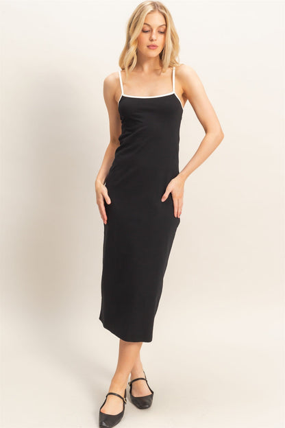 Black Cutout Fitted Maternity Midi Dress