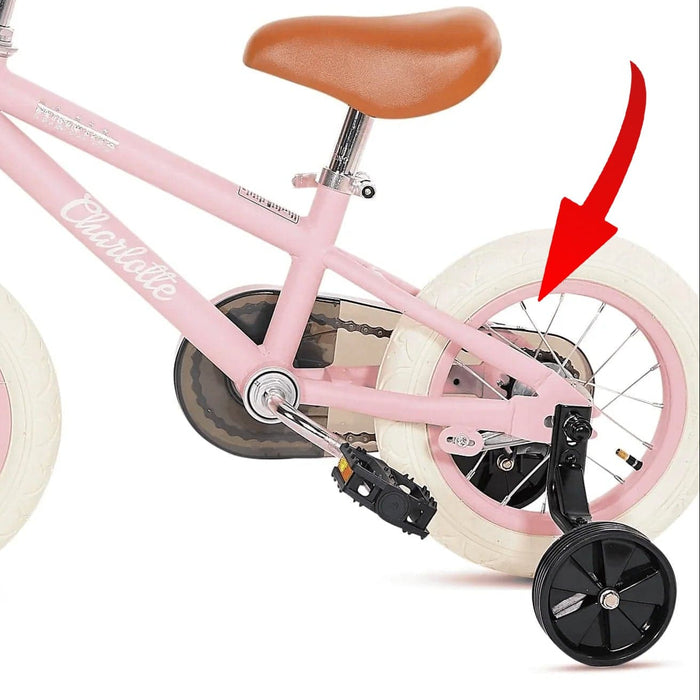 12 Inch Classic Pedal Bike Rear Wheel Blush Pink