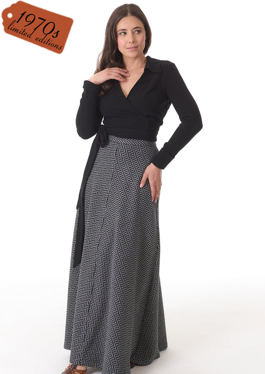 1970s Maxi Skirt - Chevron