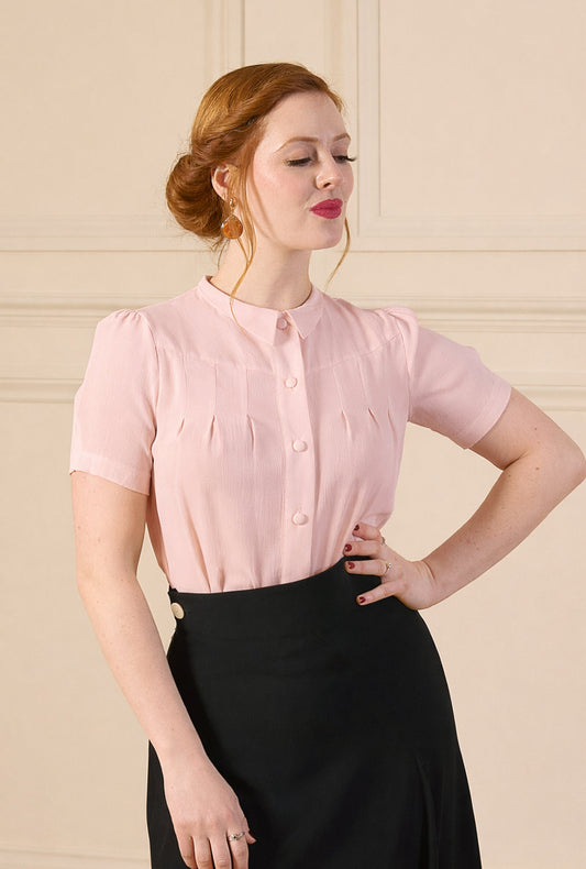 1930s Bonnie Blouse - Blush