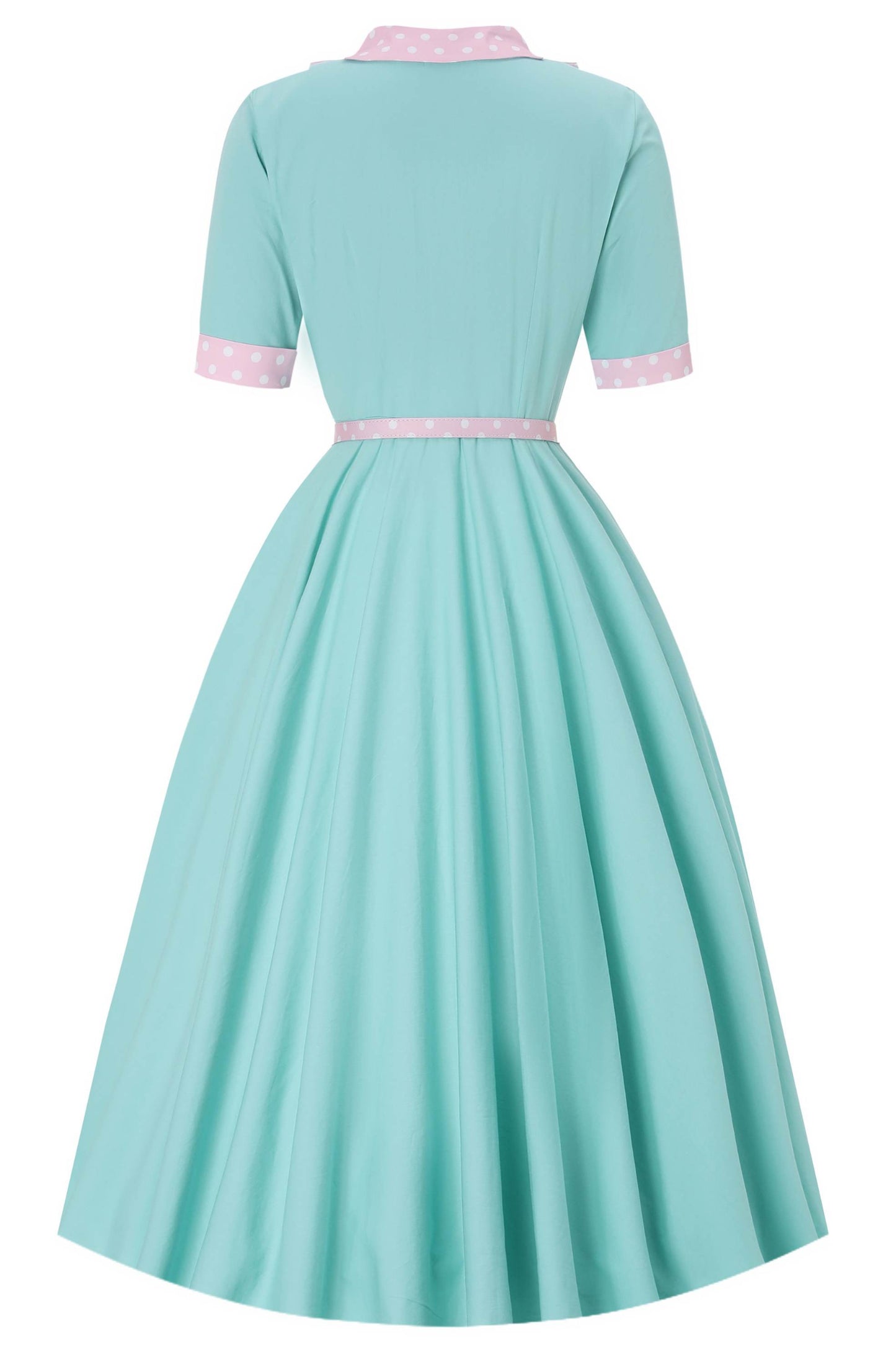 Mollie Baby Blue Full Circle Shirt Dress