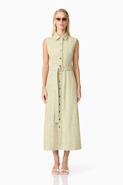 CURAAE Gretal Midi Dress in Green