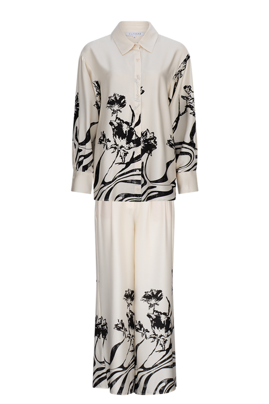 CURAAE Cannes Set in White & Black Floral