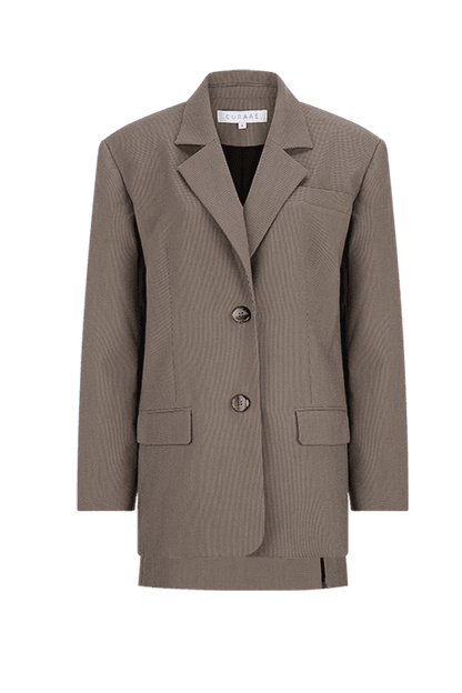 CURAAE Sydney Set in Brown Houndstooth