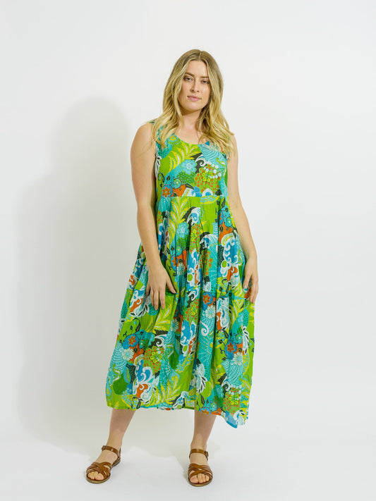 Glasshouse Dress in Kaleido Garden