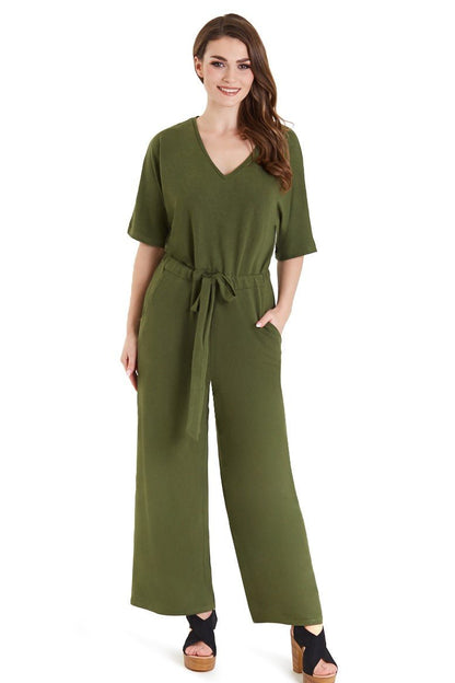 Charlotte Dark Green Wide Leg Jumpsuit