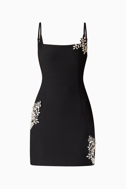 Veda Embellished Mini Dress in Black