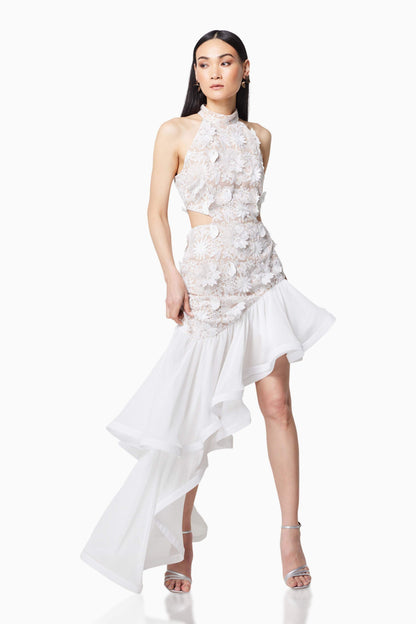 Dubrovnik Fitted Maxi Dress in White