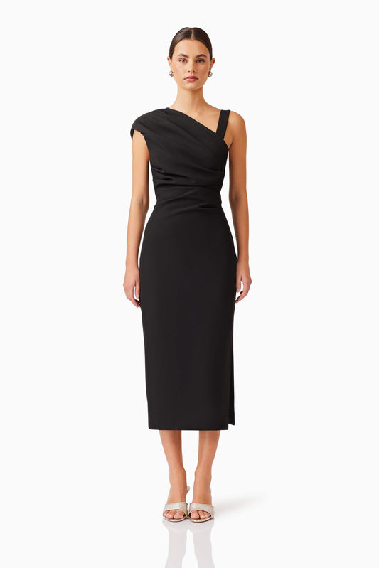 Kourtney Midi Dress in Black