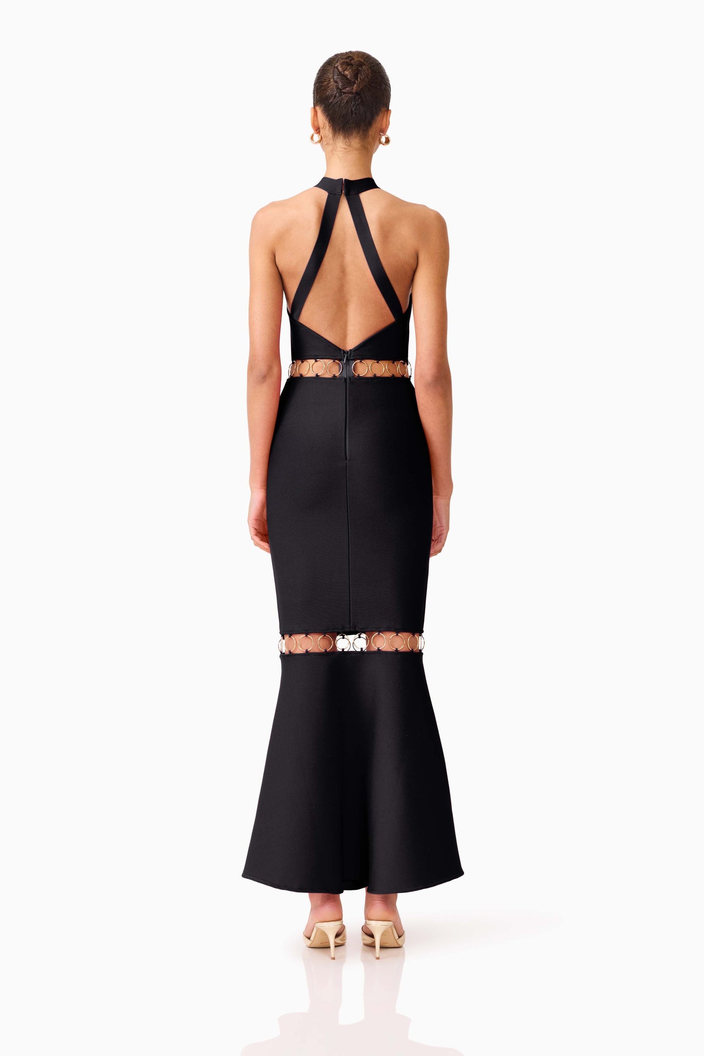 Naomi Halter Gown in Black