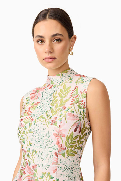 Calaantha Shift Mini Dress in Floral