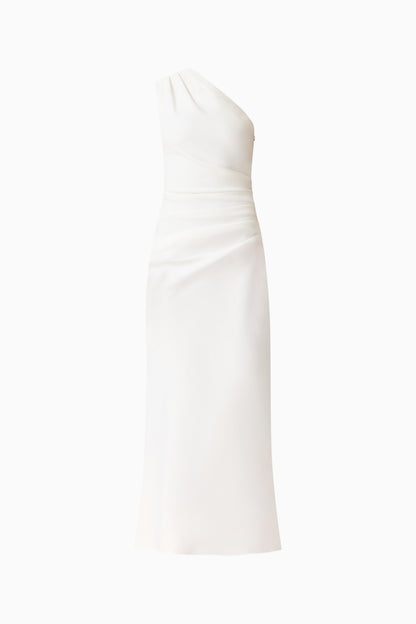 Skye One Shoulder Gown in White
