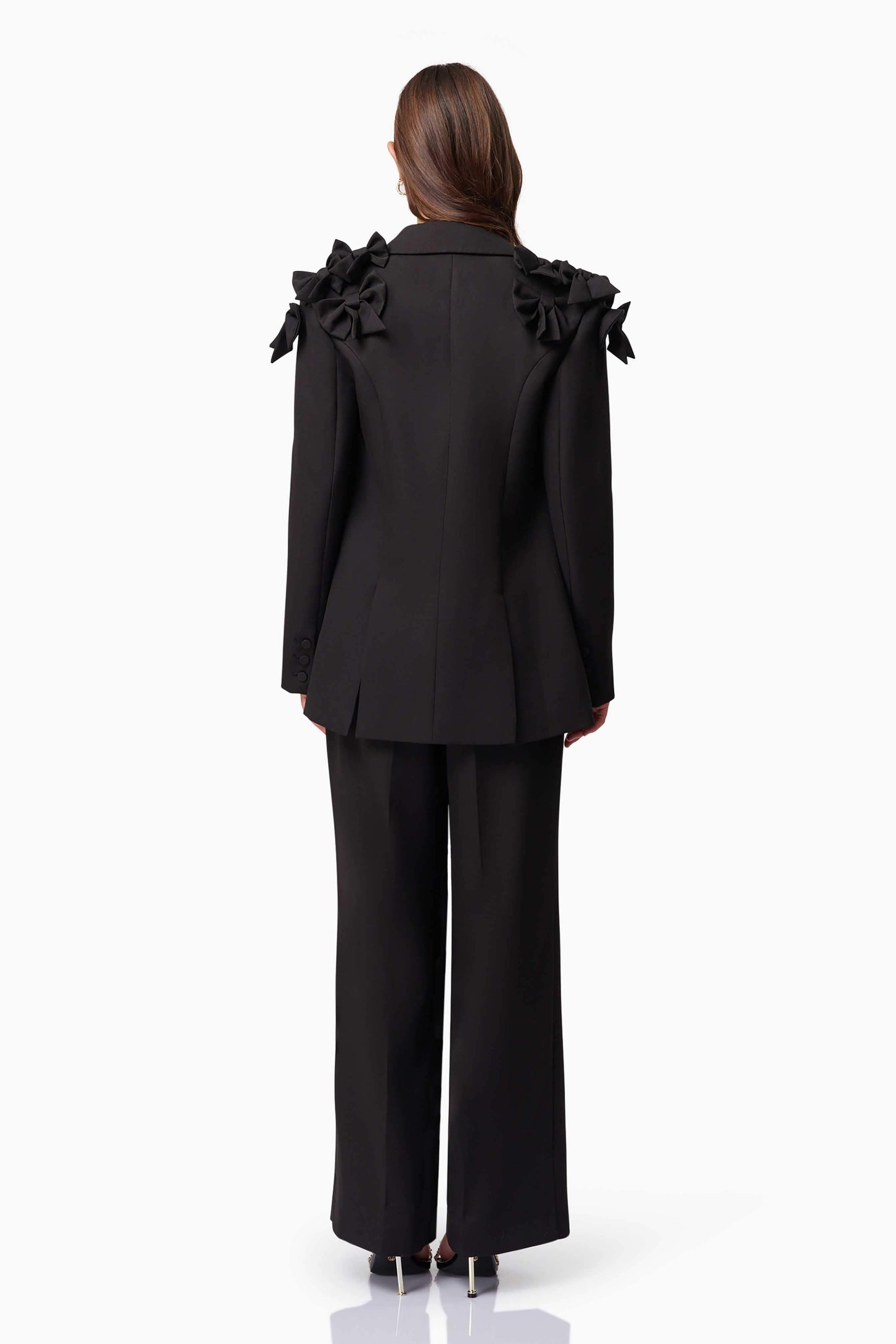 Kennedy Straight Leg Tailored Pants in Black