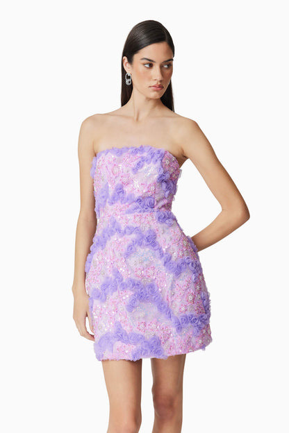 Vonni Party Mini Dress in Purple