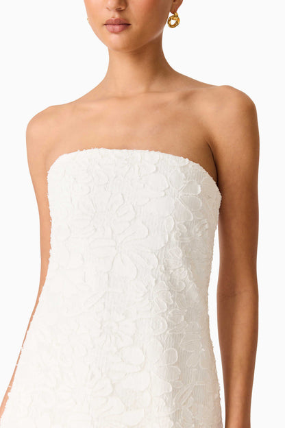 Edelie Strapless Mini Dress in White