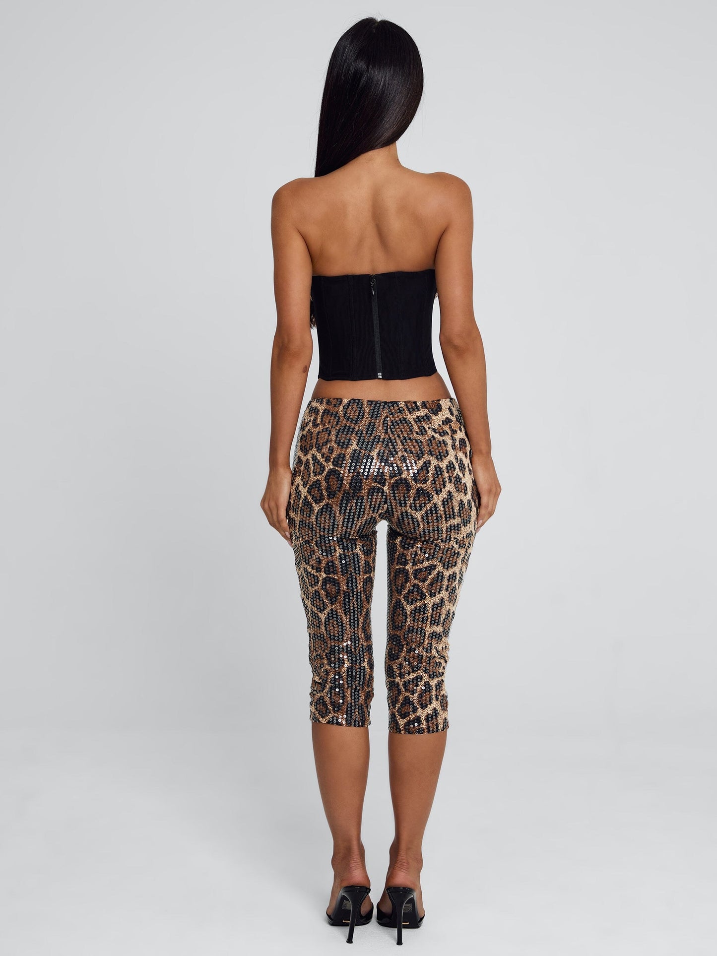 Eira Capri Pant Leopard Sequin