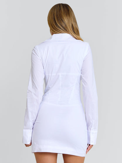 ELIZABETH MINI DRESS WHITE