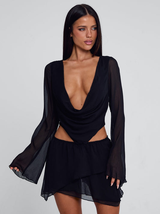 FEENA MINI DRESS BLACK