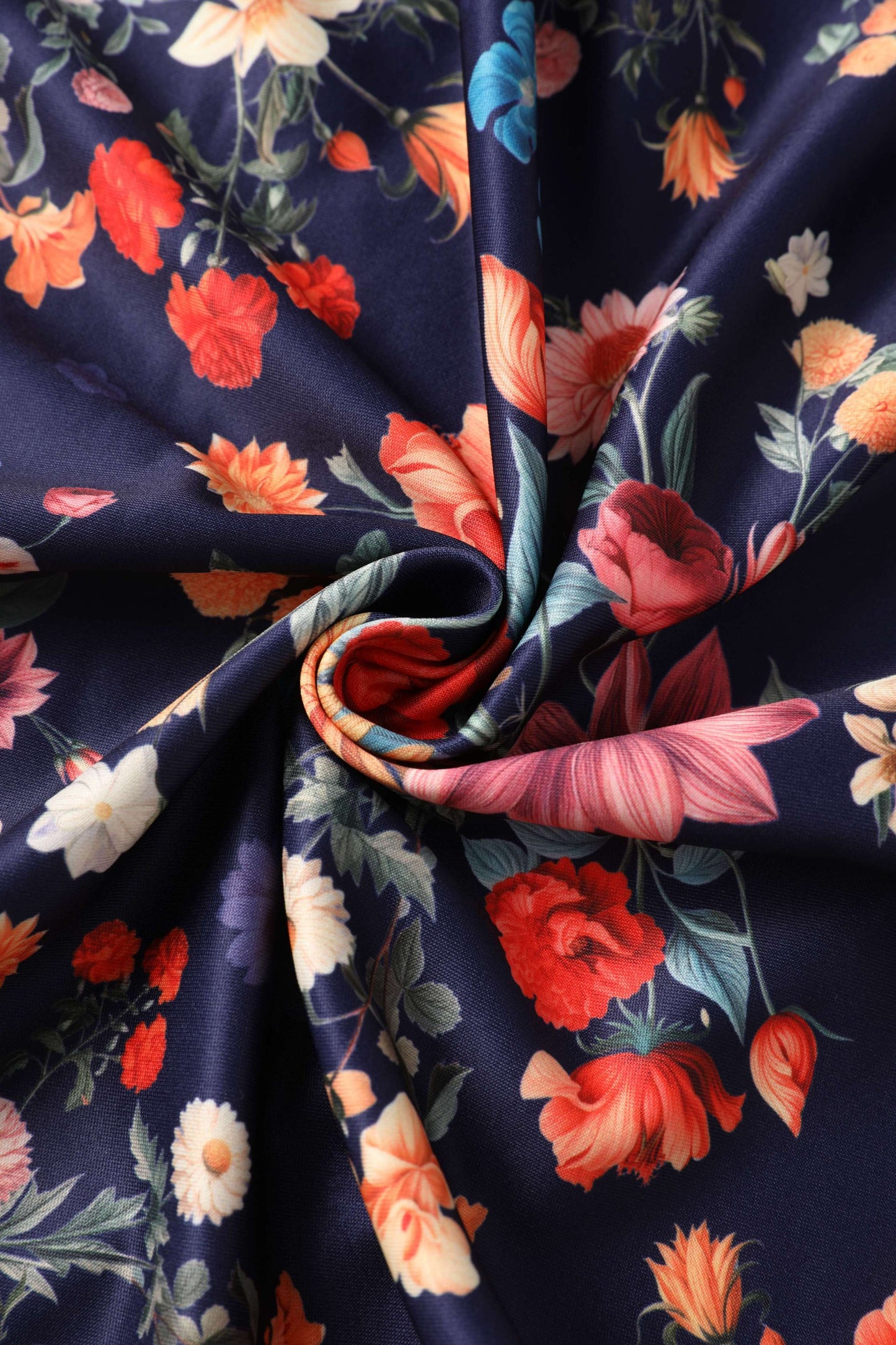 Lily Blue Botanical Floral Off Shoulder Dress