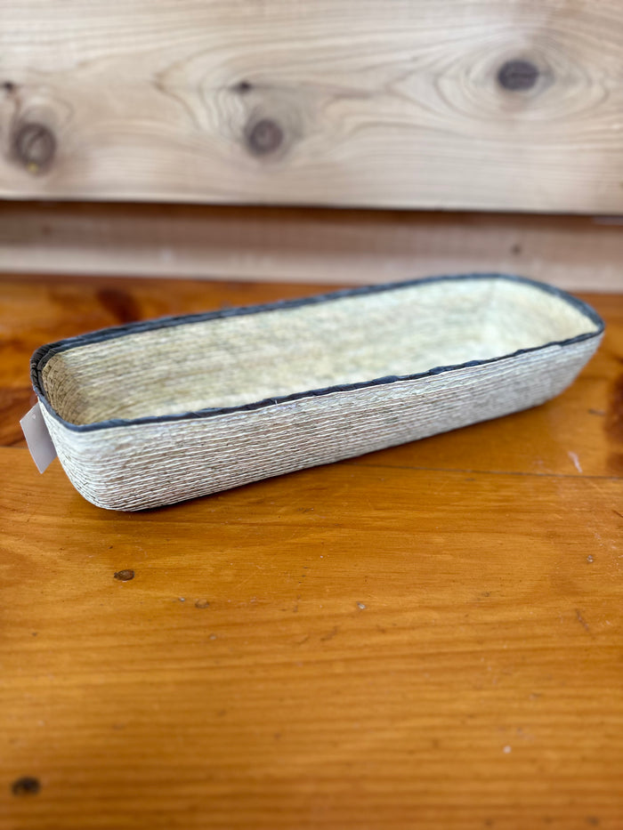 Rectangular Natural/Stripe Basket