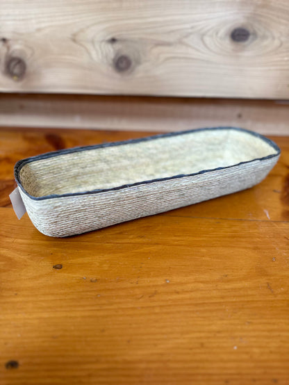 Rectangular Natural/Stripe Basket