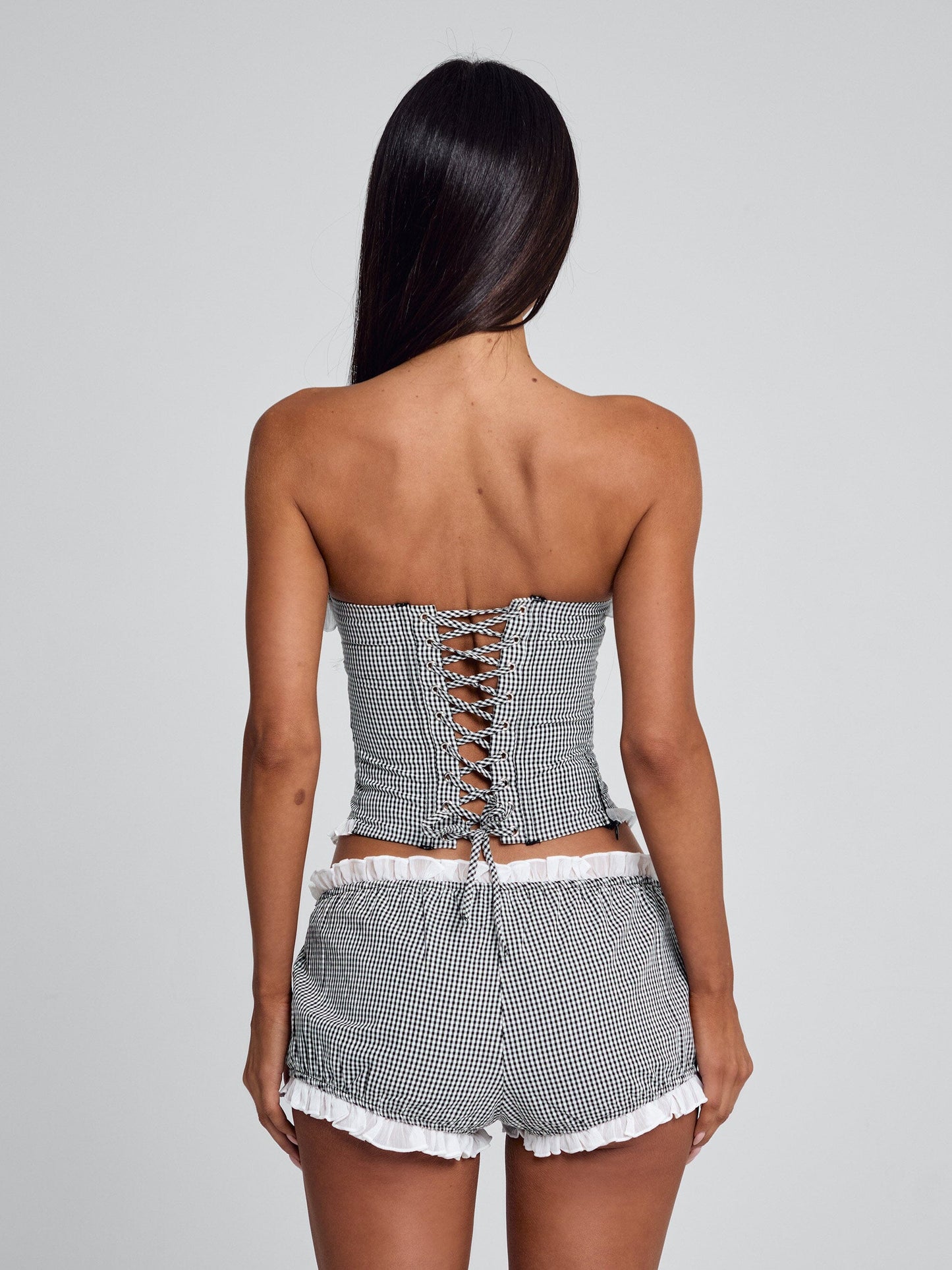 Junnie Corset Black Gingham