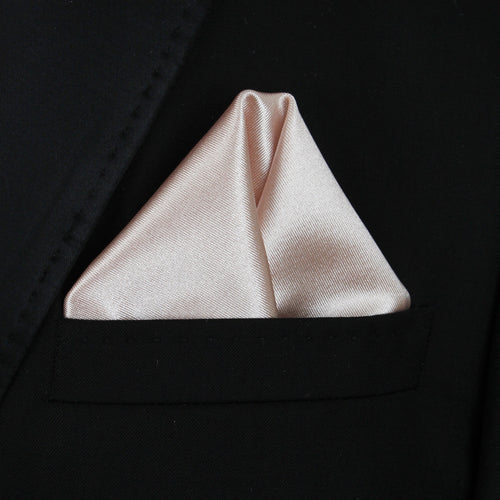 Pocket Square | Champagne Thick Satin #2