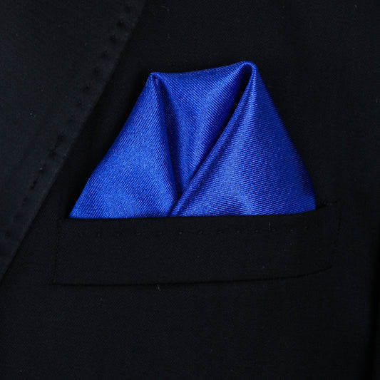Pocket Square | Cobalt Blue Thick Satin #37