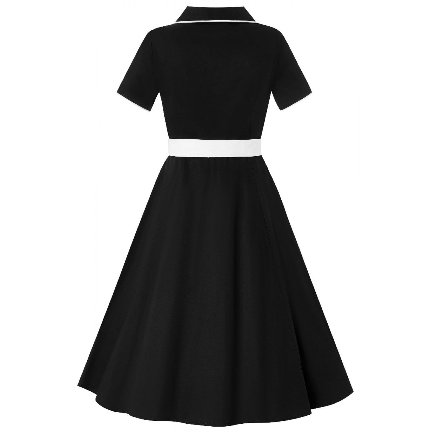 Penelope Retro Diner Black Shirt Dress