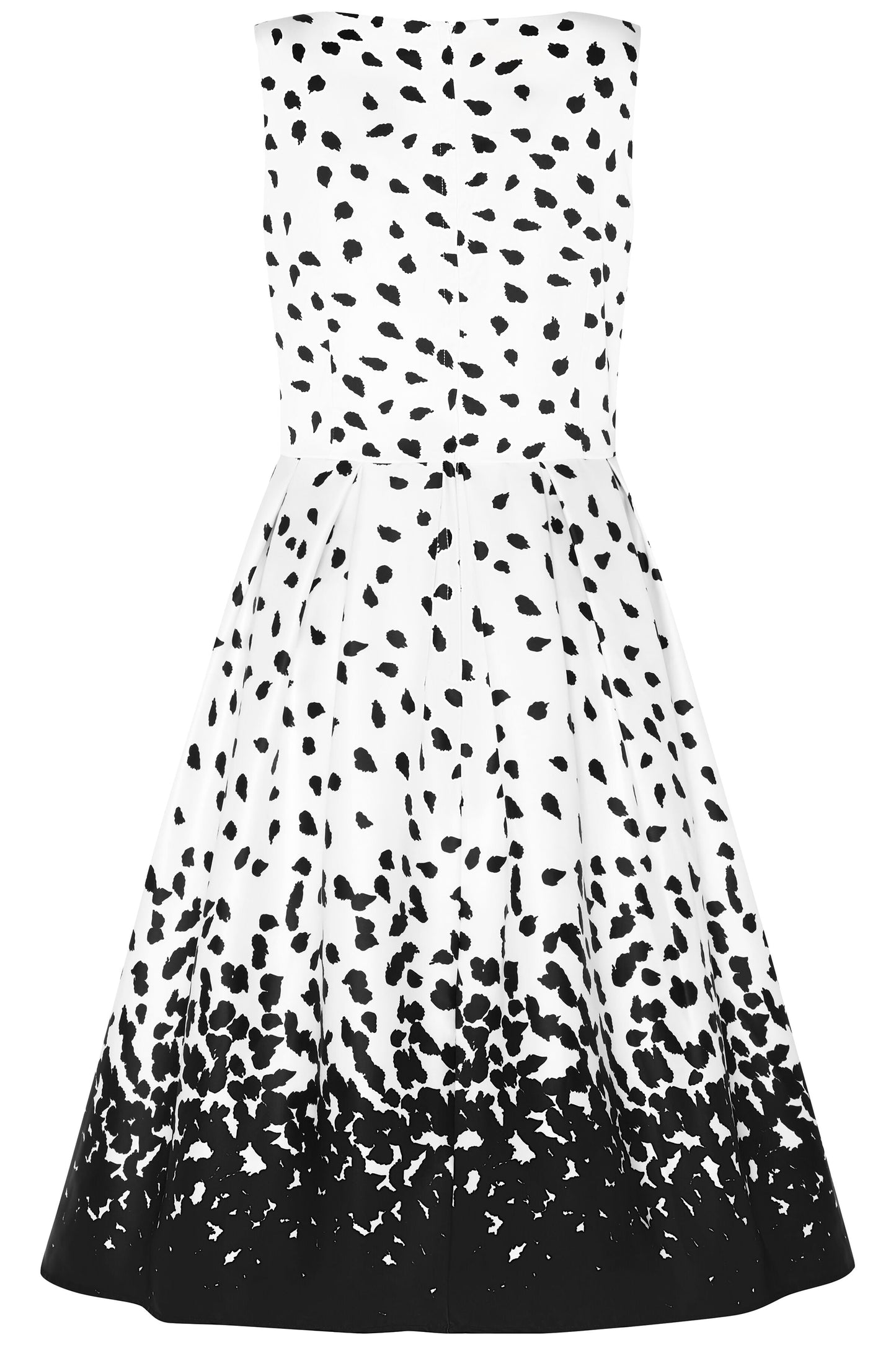 Annie Swing Dress in White with Painted Dots
