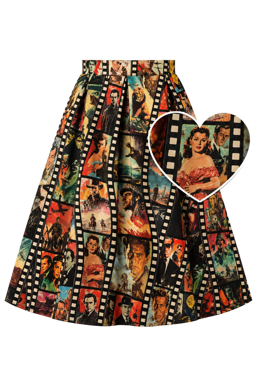Aisley Movie Night Pleated Skirt