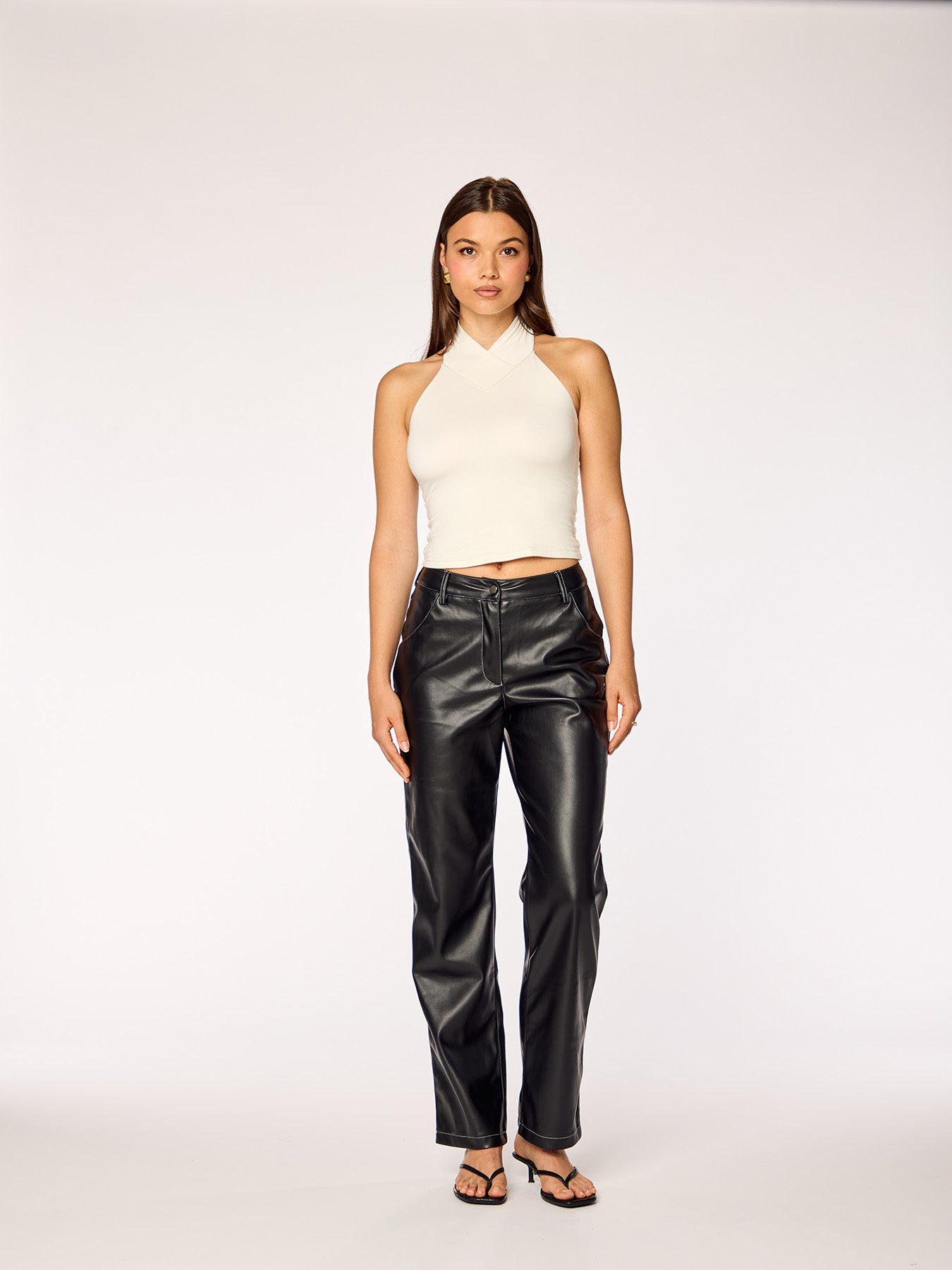 TRACE - Crossneck Top • Creme