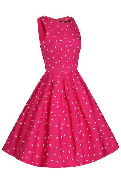 Lola 50's Retro Swing Dress in Hot Pink