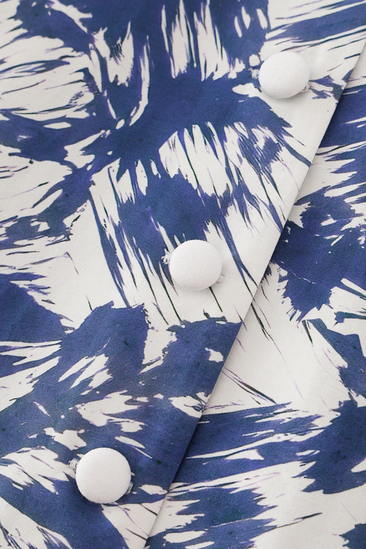 Mollie White Abstract Full Circle Shirt Dress